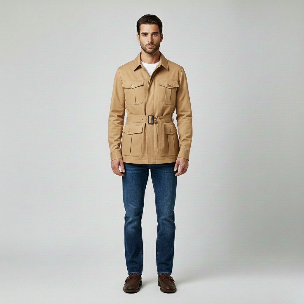 Belted Field Safari Jacket
