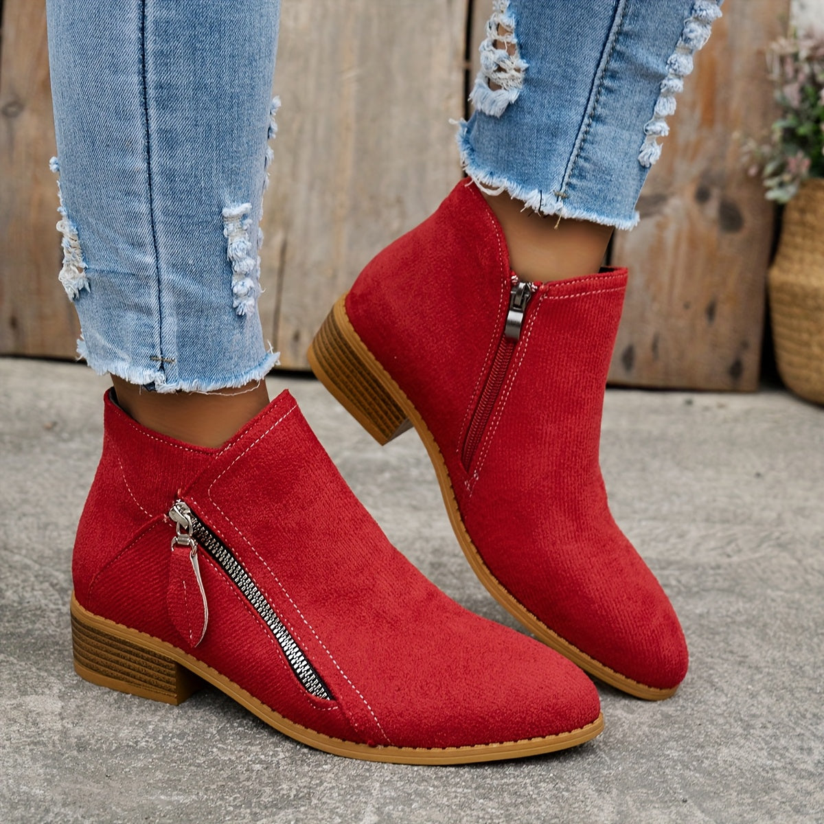 Elegant zipper shoes women soft fit stylish daily comfort