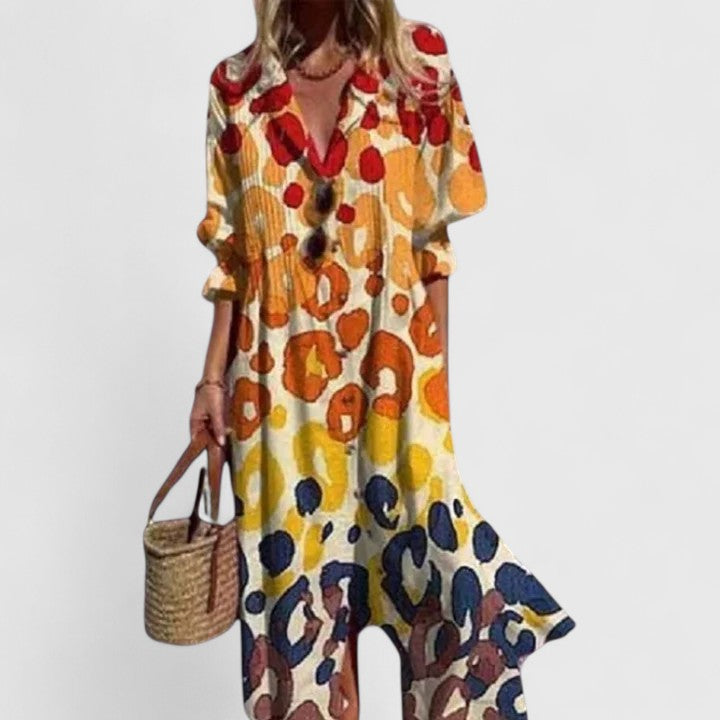 Boho Maxi Dress, Relaxed Fit with Breathable Fabric for Warm Days