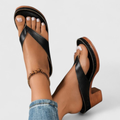 Comfortable women thong sandals chunky heel design breathable everyday summer wear