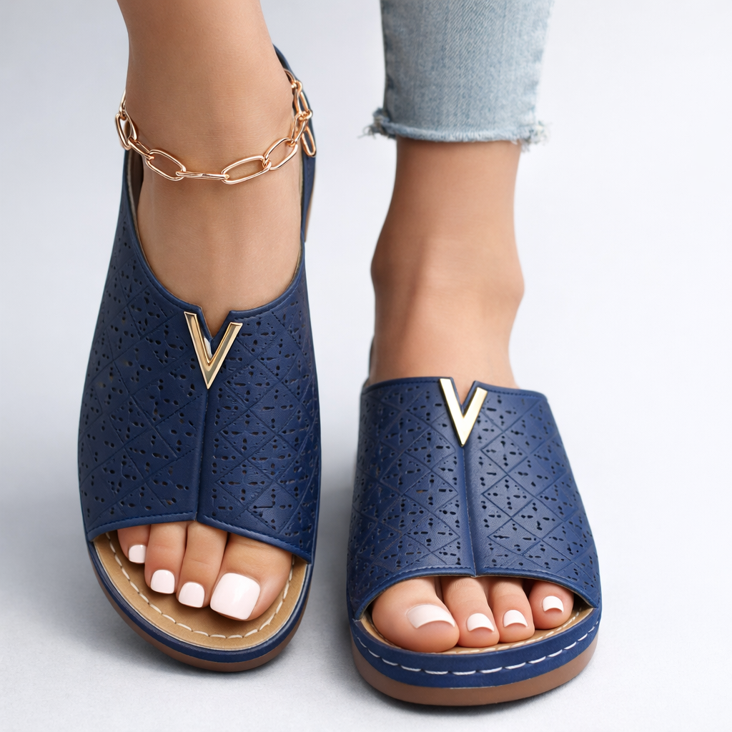 Women’s Leather Sandals, Soft Fit with Breathable Summer Comfort