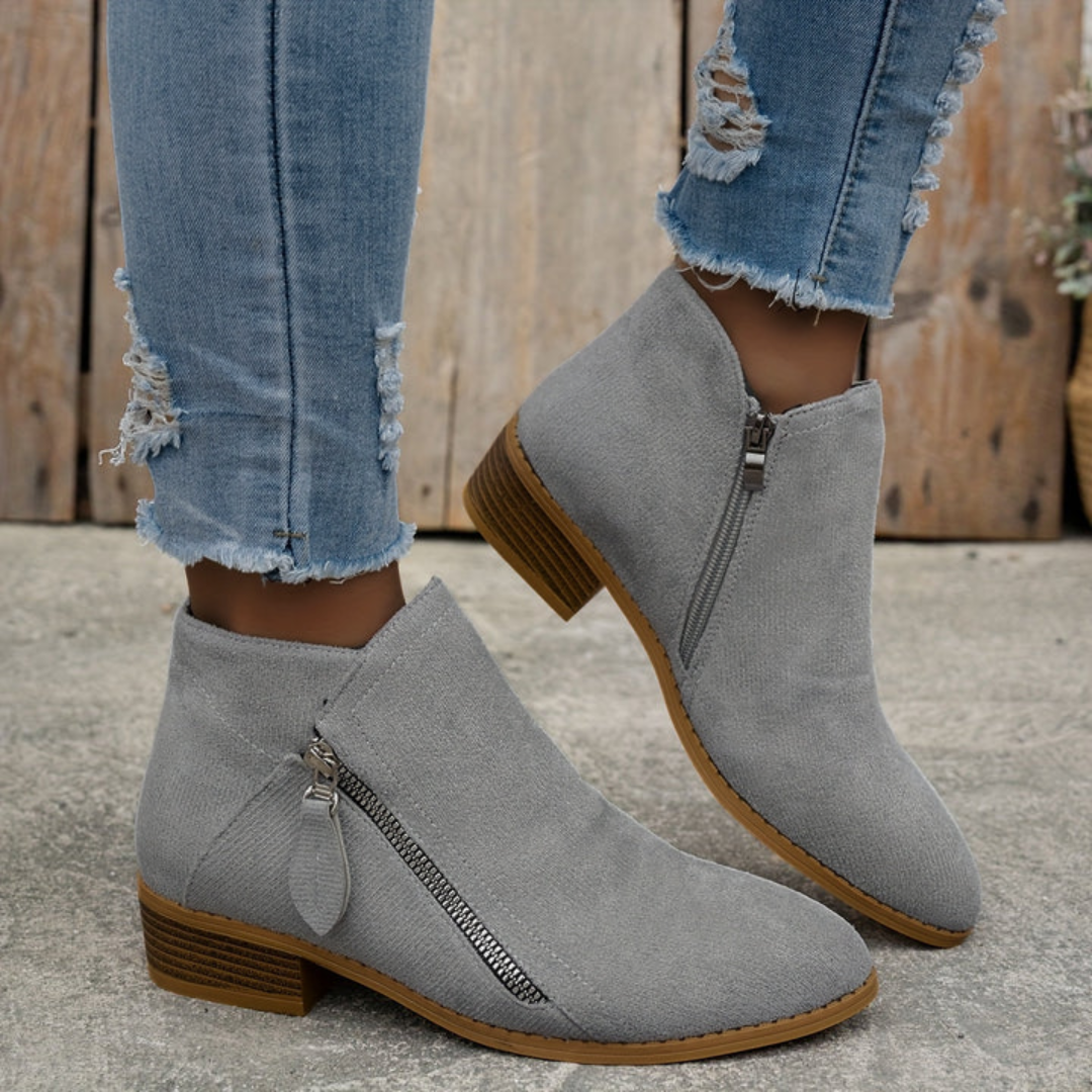 Elegant zipper shoes women soft fit stylish daily comfort