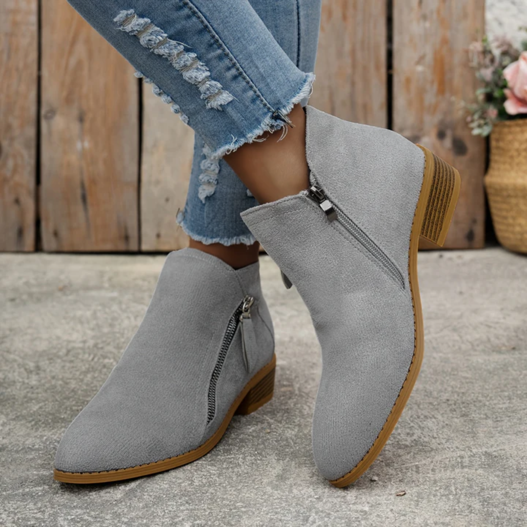 Elegant zipper shoes women soft fit stylish daily comfort