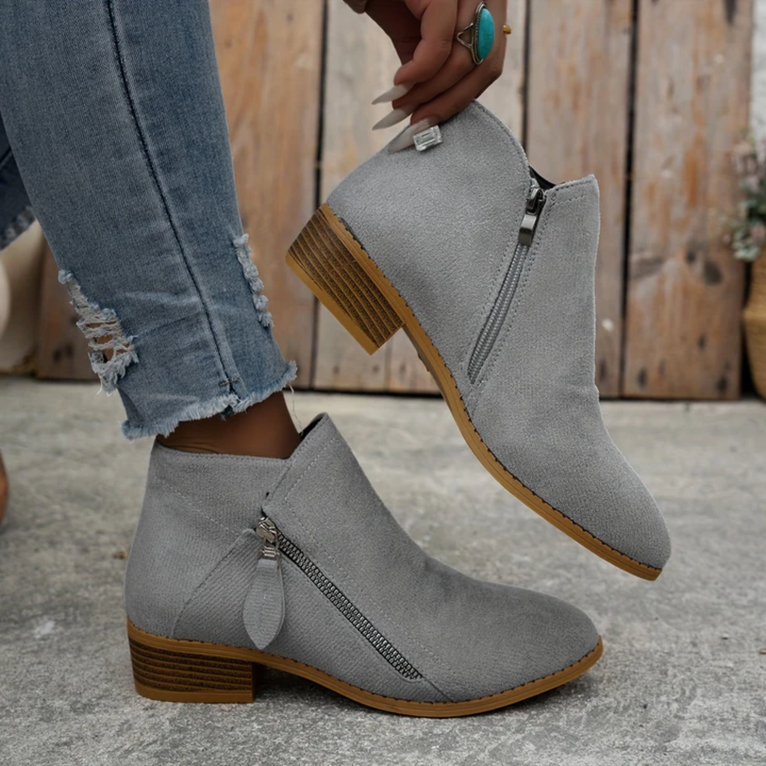 Elegant zipper shoes women soft fit stylish daily comfort