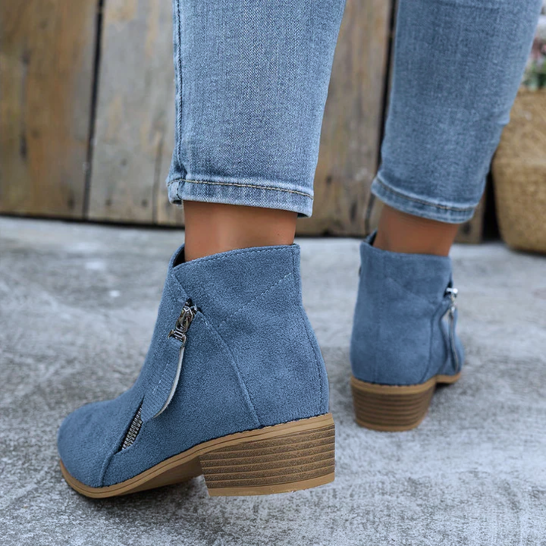 Elegant zipper shoes women soft fit stylish daily comfort