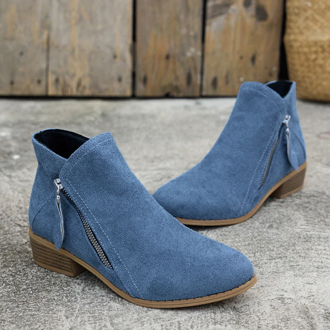 Elegant zipper shoes women soft fit stylish daily comfort