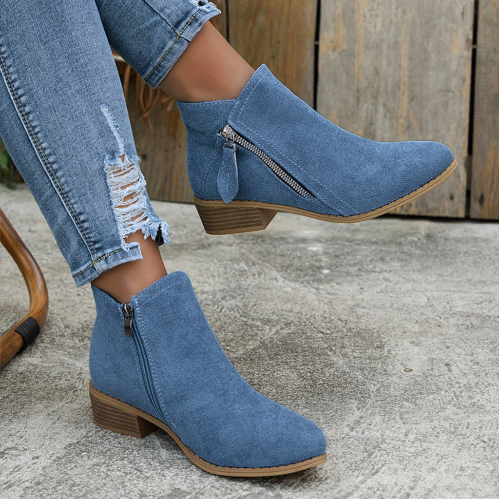 Elegant zipper shoes women soft fit stylish daily comfort