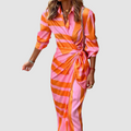 Elegant Striped Dress, Soft Lightweight Feel with Chic Look