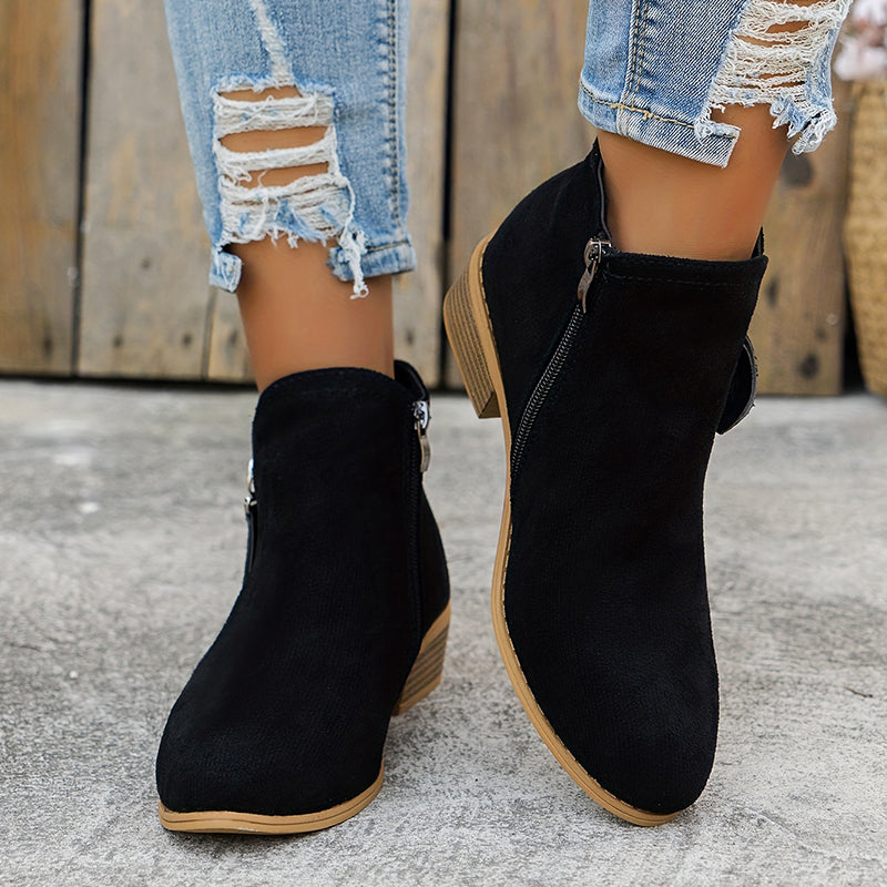 Elegant zipper shoes women soft fit stylish daily comfort