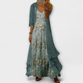 Elegant Maxi Dress Two-Piece Set, Flowy Fit with Lightweight Comfort