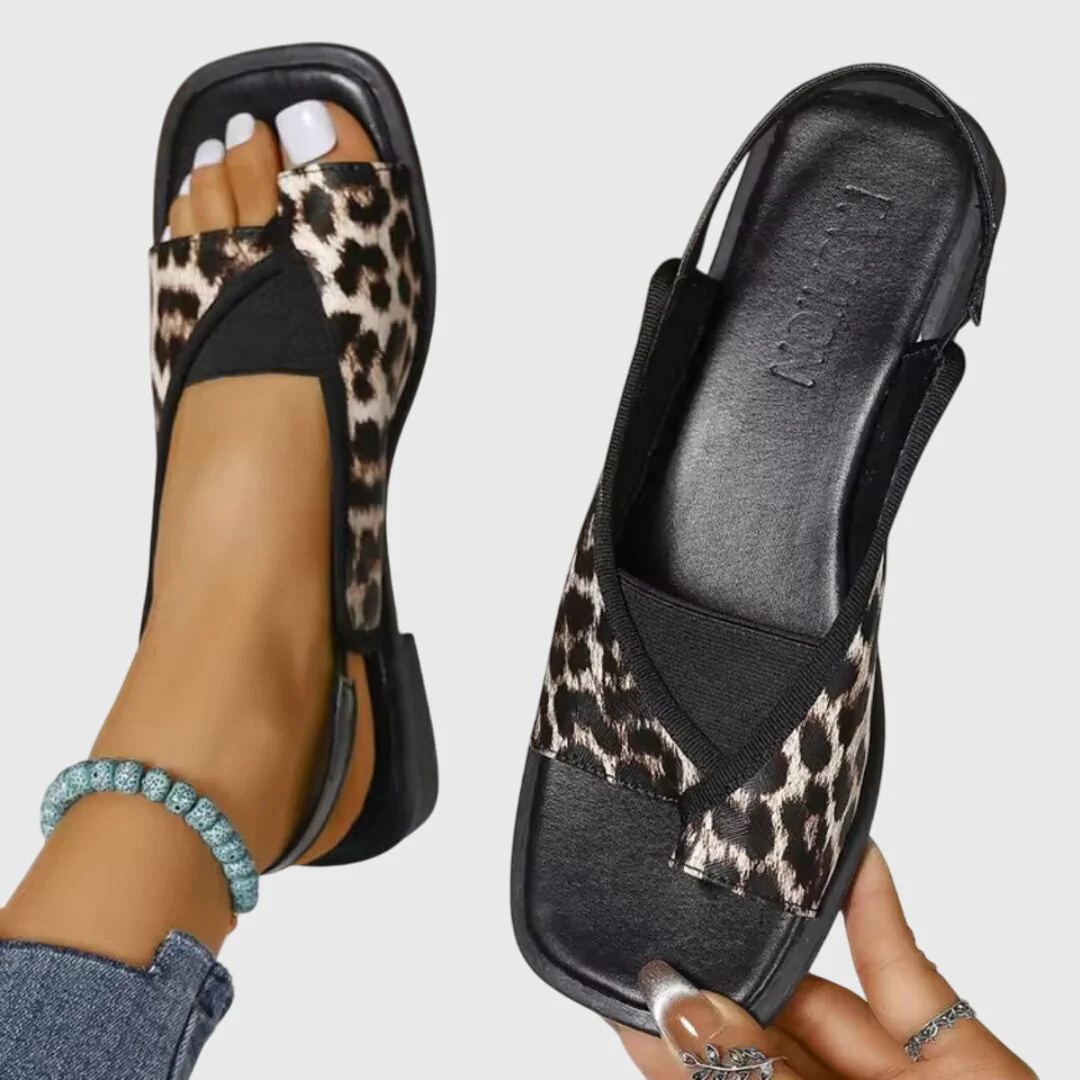 Elegant women flat sandals contrast strap design comfortable summer walking style