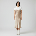 Satin Layered Slip Midi Dress