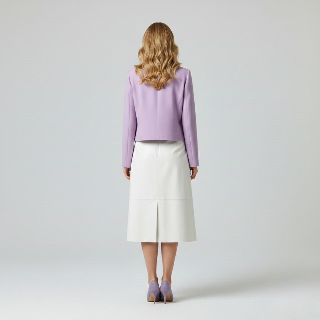 Tailored Collarless Cropped Jacket