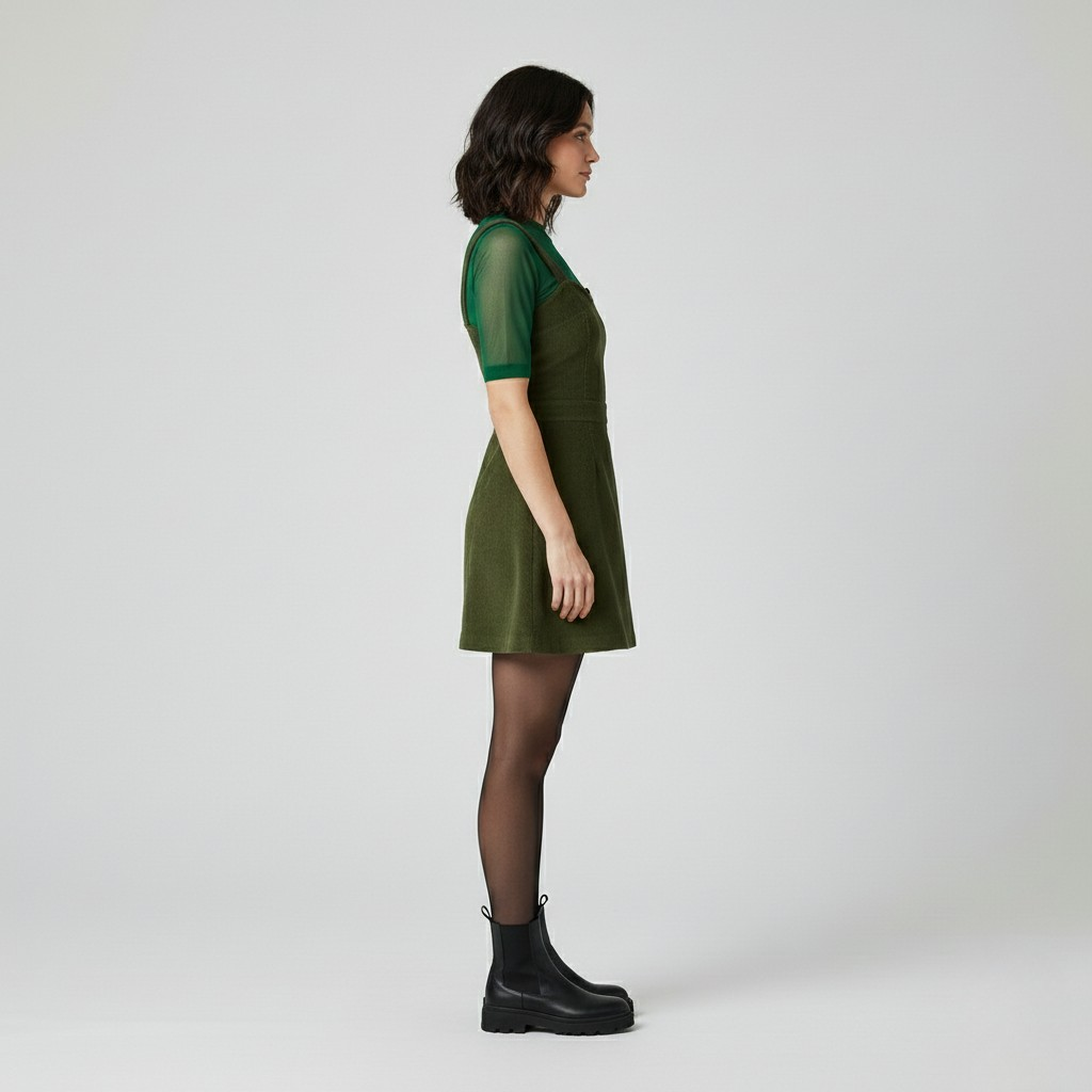 Structured Pinafore Mini Dress