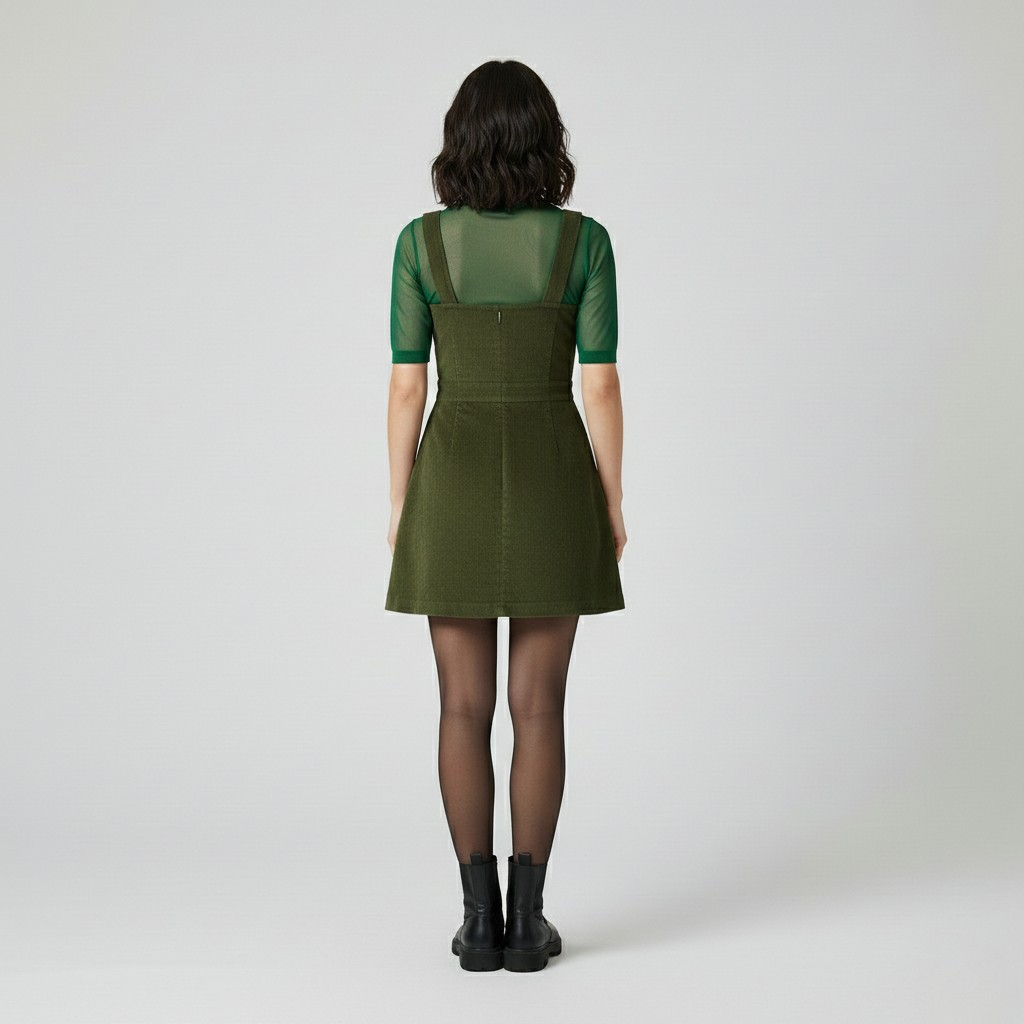 Structured Pinafore Mini Dress