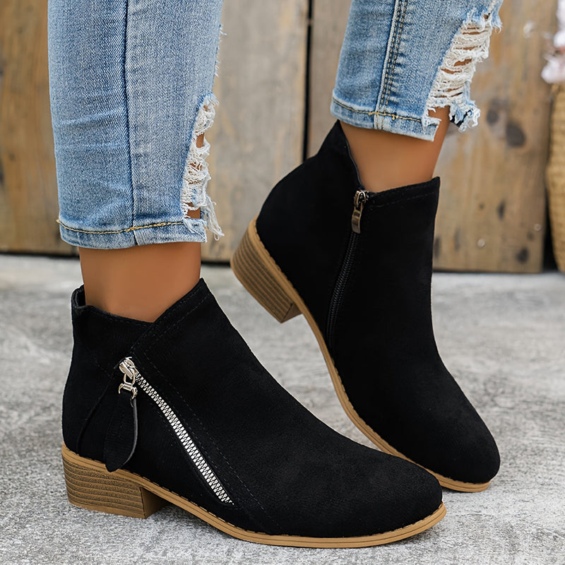 Elegant zipper shoes women soft fit stylish daily comfort