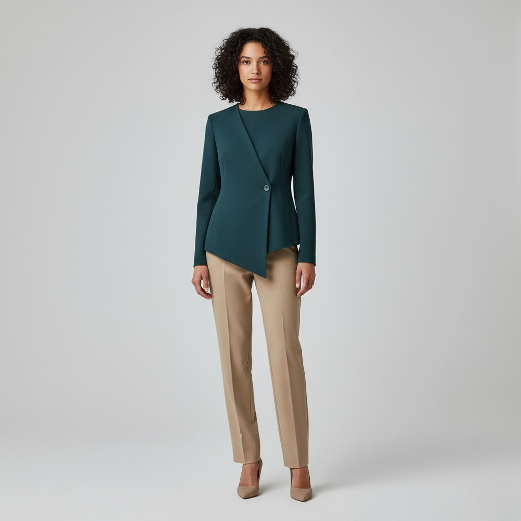 Asymmetric Tailored Blazer Top