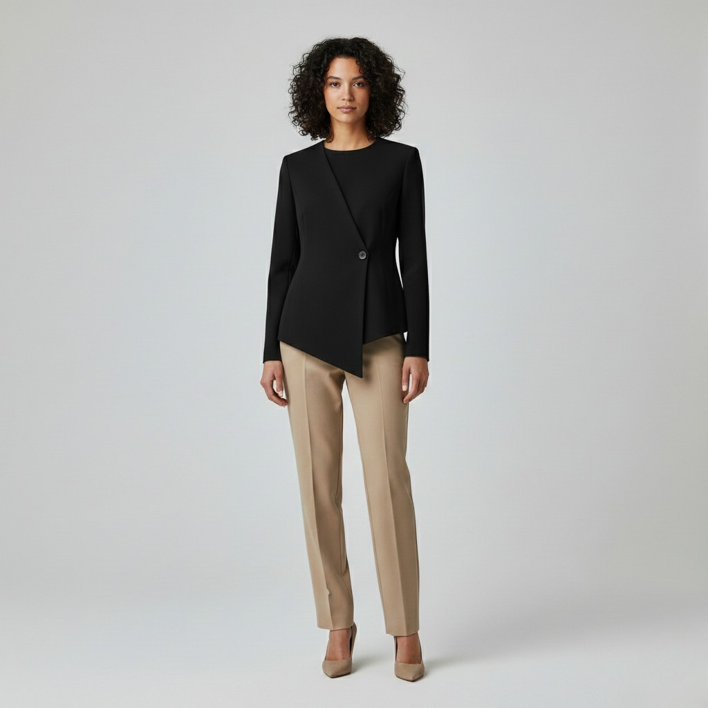 Asymmetric Tailored Blazer Top