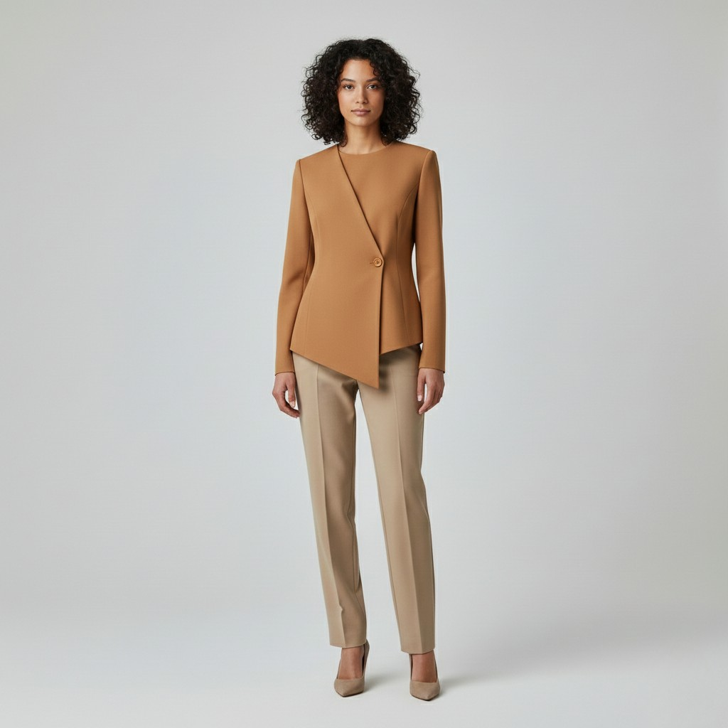 Asymmetric Tailored Blazer Top