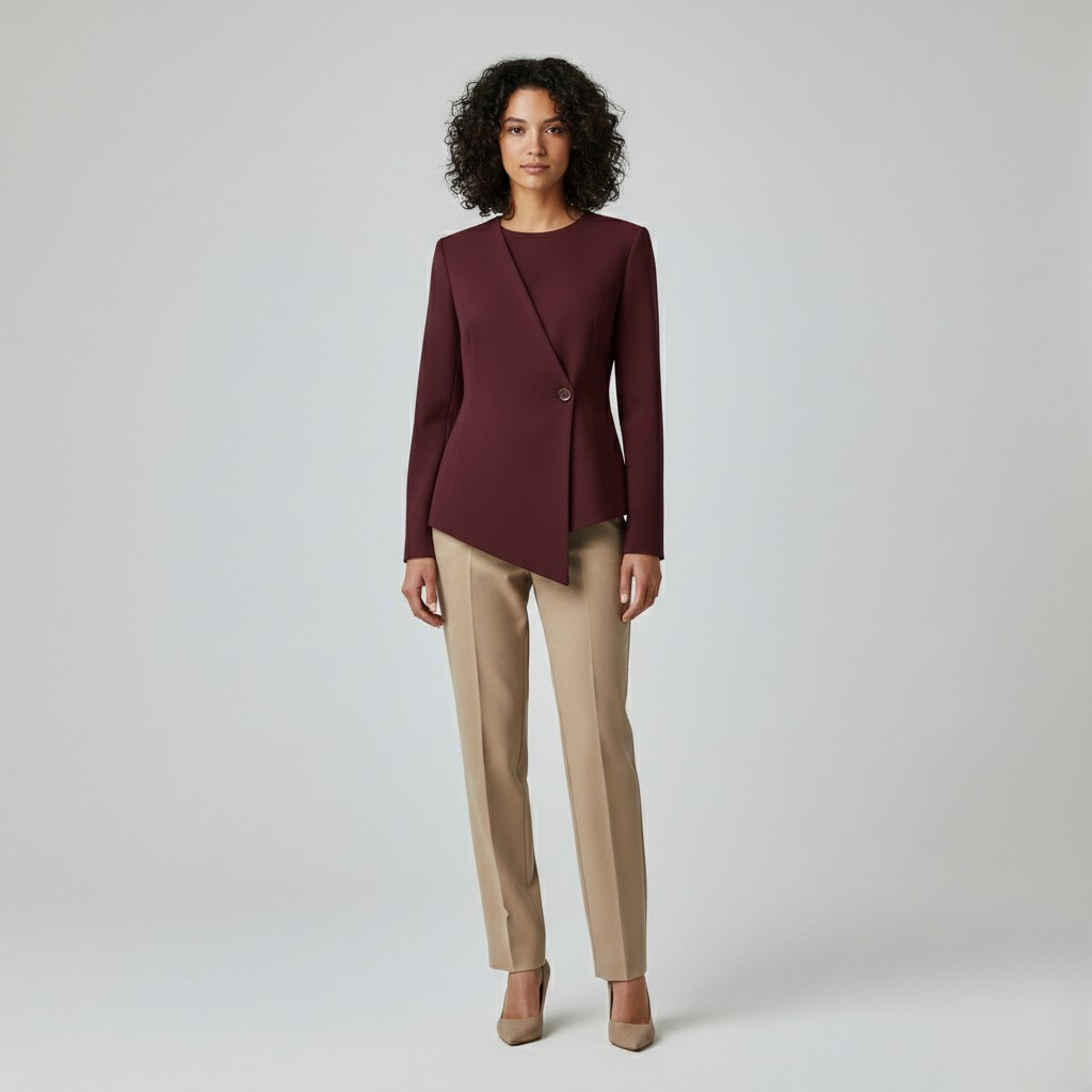 Asymmetric Tailored Blazer Top