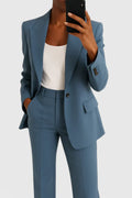 Stylish fitted blazer pants set women lightweight tailored office wear comfort