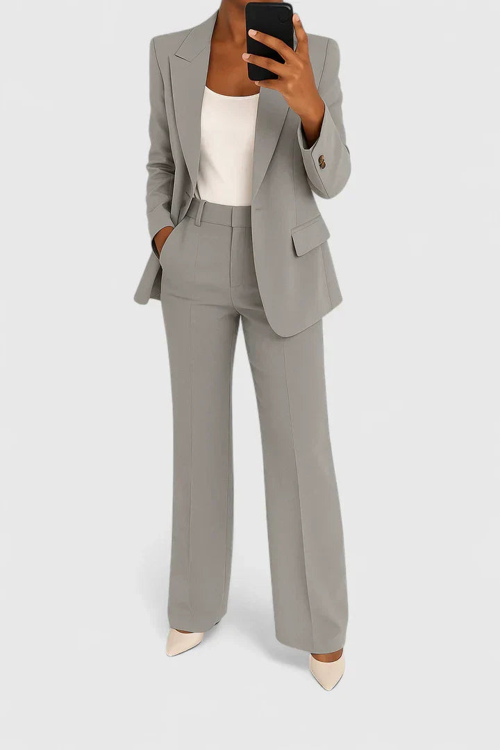 Stylish fitted blazer pants set women lightweight tailored office wear comfort