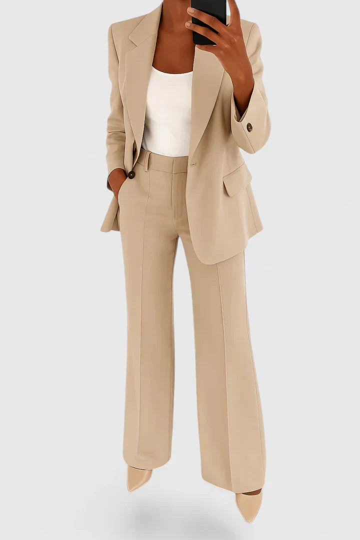 Stylish fitted blazer pants set women lightweight tailored office wear comfort
