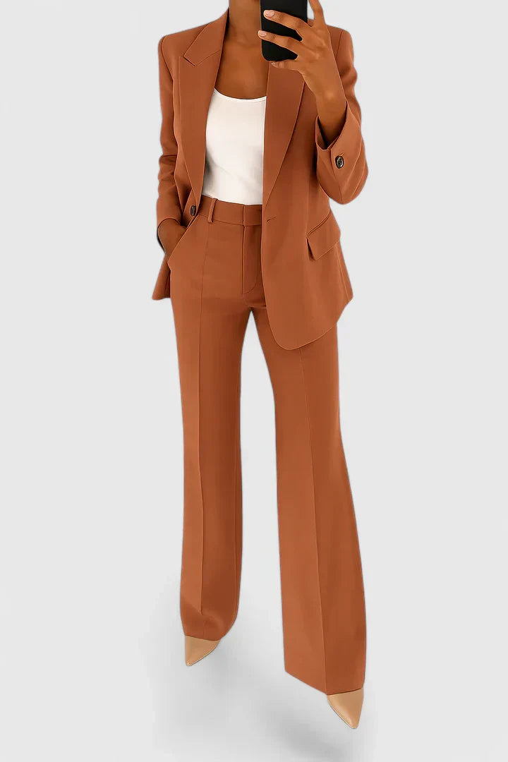 Stylish fitted blazer pants set women lightweight tailored office wear comfort