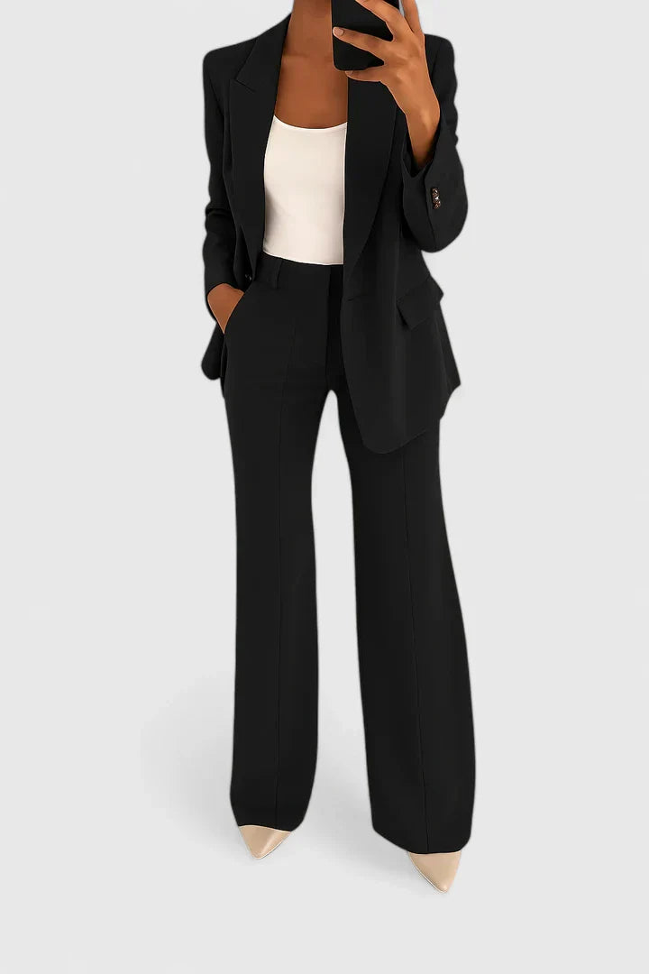 Stylish fitted blazer pants set women lightweight tailored office wear comfort