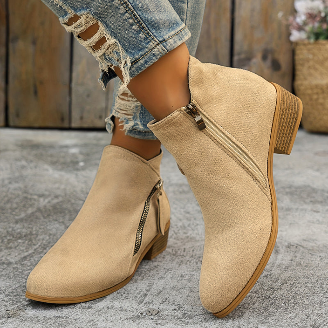 Elegant zipper shoes women soft fit stylish daily comfort