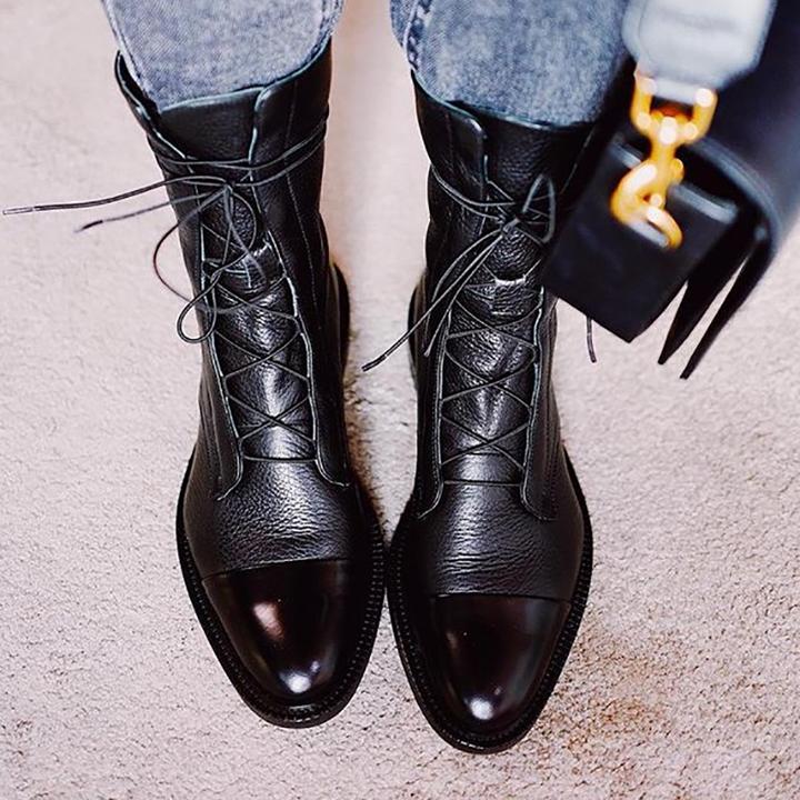 Stylish Women's Leather Ankle Boots – Comfortable Everyday Footwear