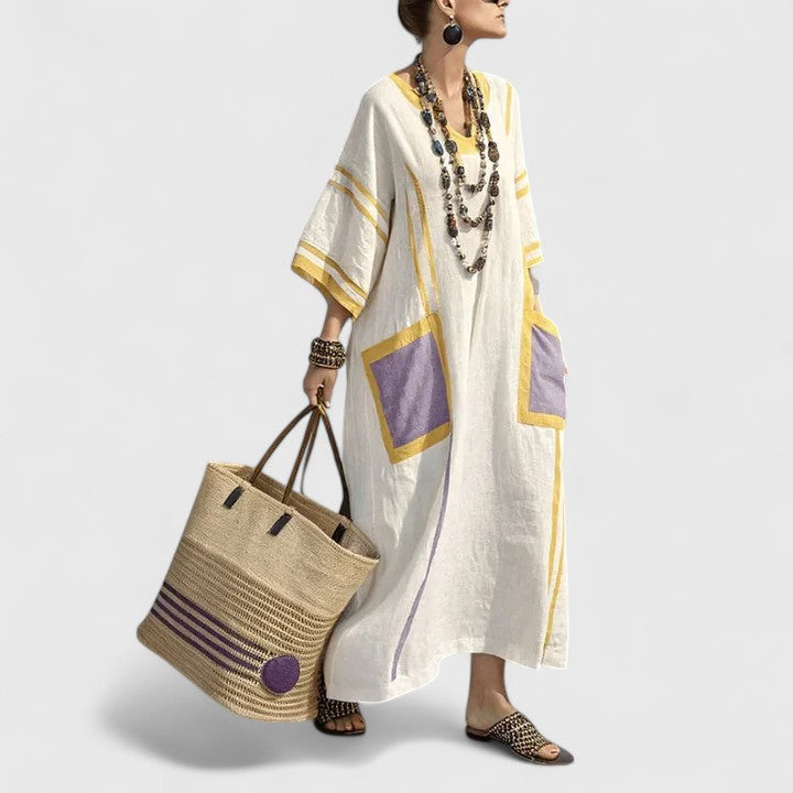 Elegant boho maxi dress women relaxed fit soft fabric stylish everyday summer wear