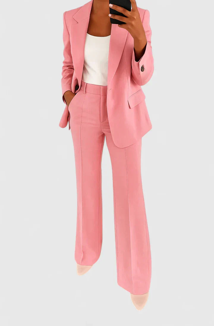 Stylish fitted blazer pants set women lightweight tailored office wear comfort