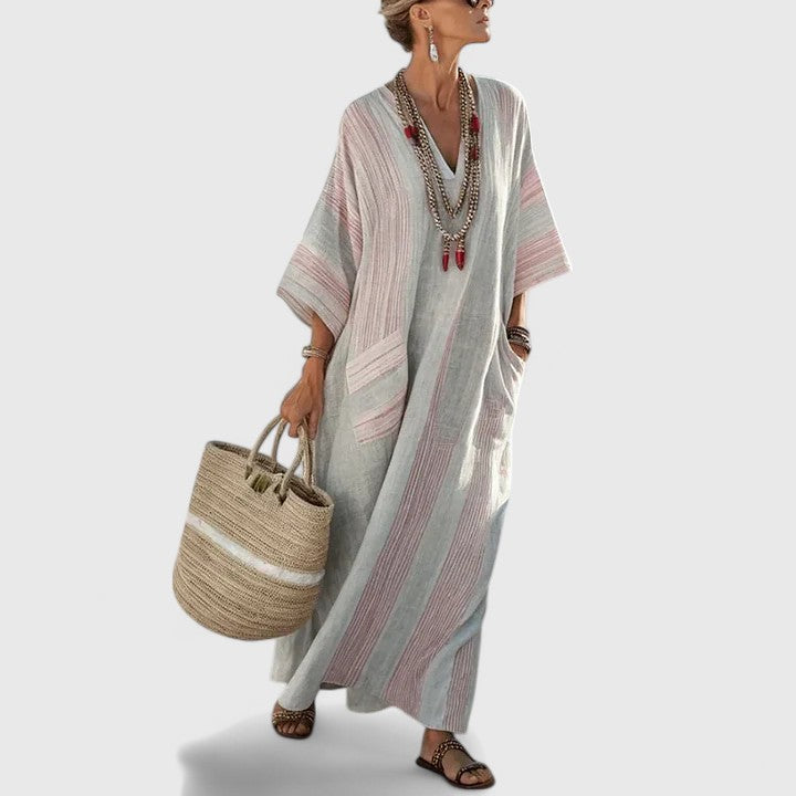 Elegant boho maxi dress women relaxed fit soft fabric stylish everyday summer wear