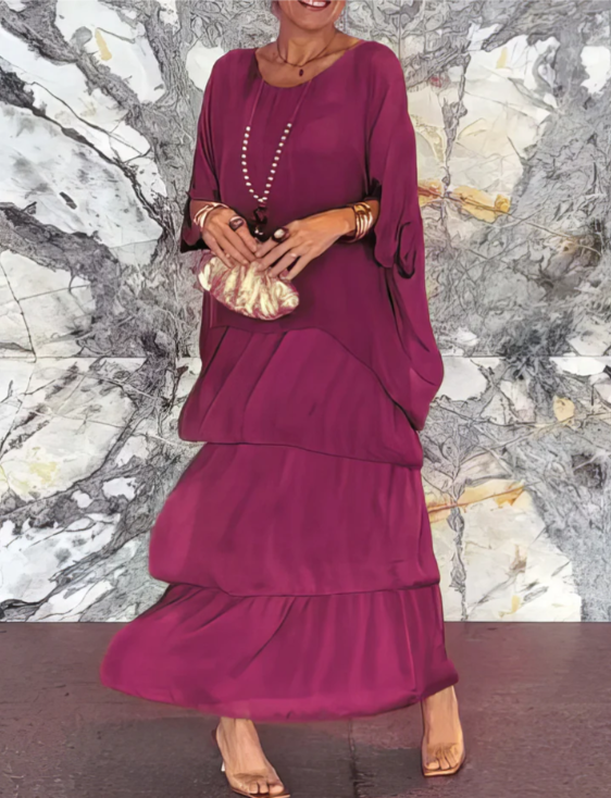 Elegant Maxi Dress, Breathable Comfort with Flattering Flowing Look