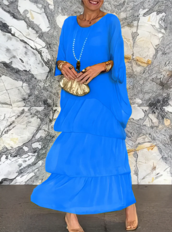Elegant Maxi Dress, Breathable Comfort with Flattering Flowing Look