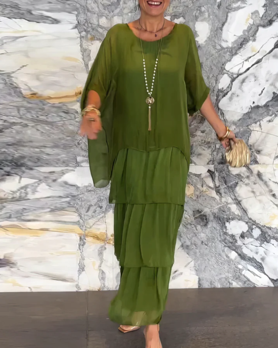 Elegant Maxi Dress, Breathable Comfort with Flattering Flowing Look