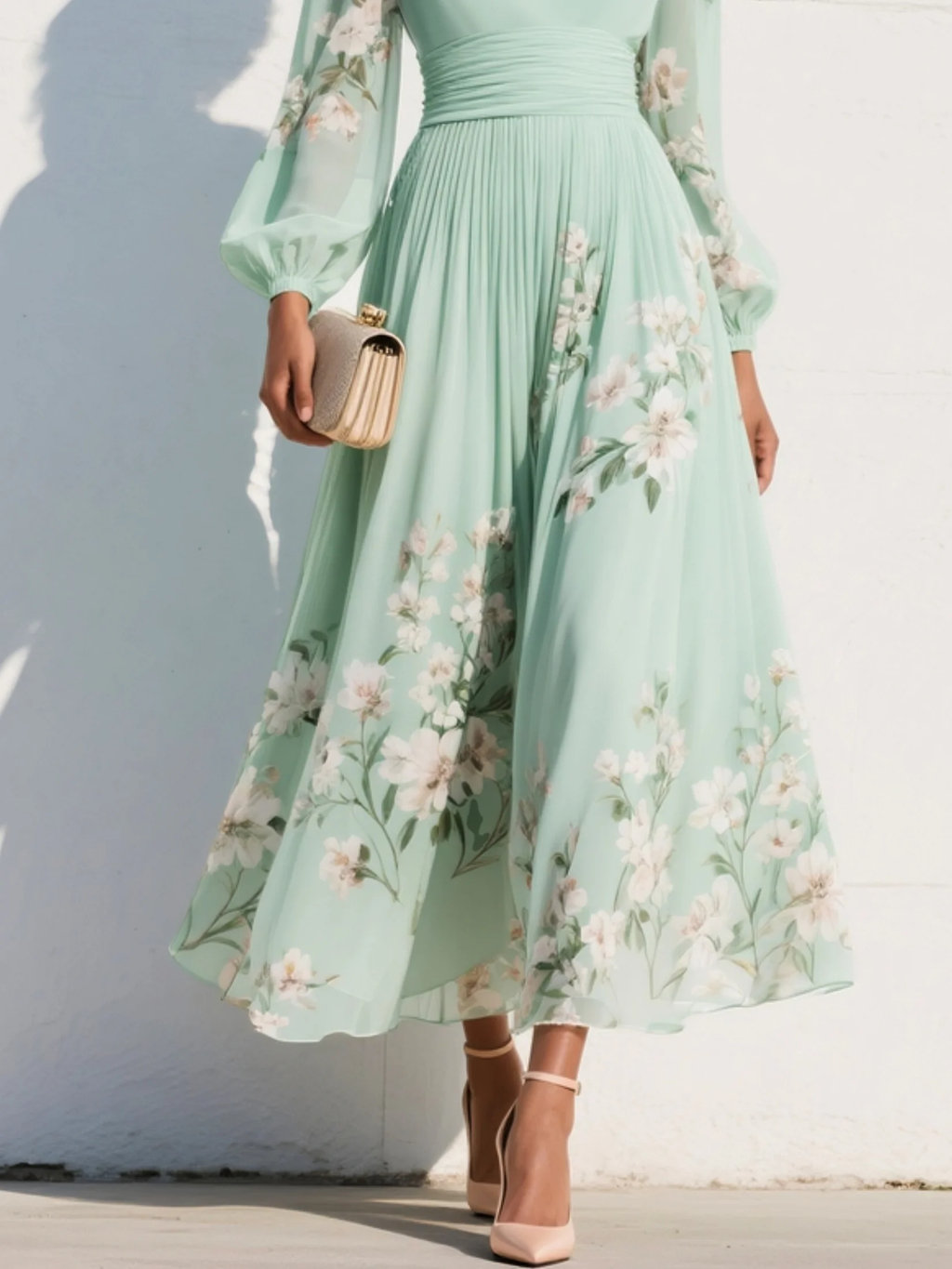 Comfortable floral midi dress women relaxed fit stylish summer look