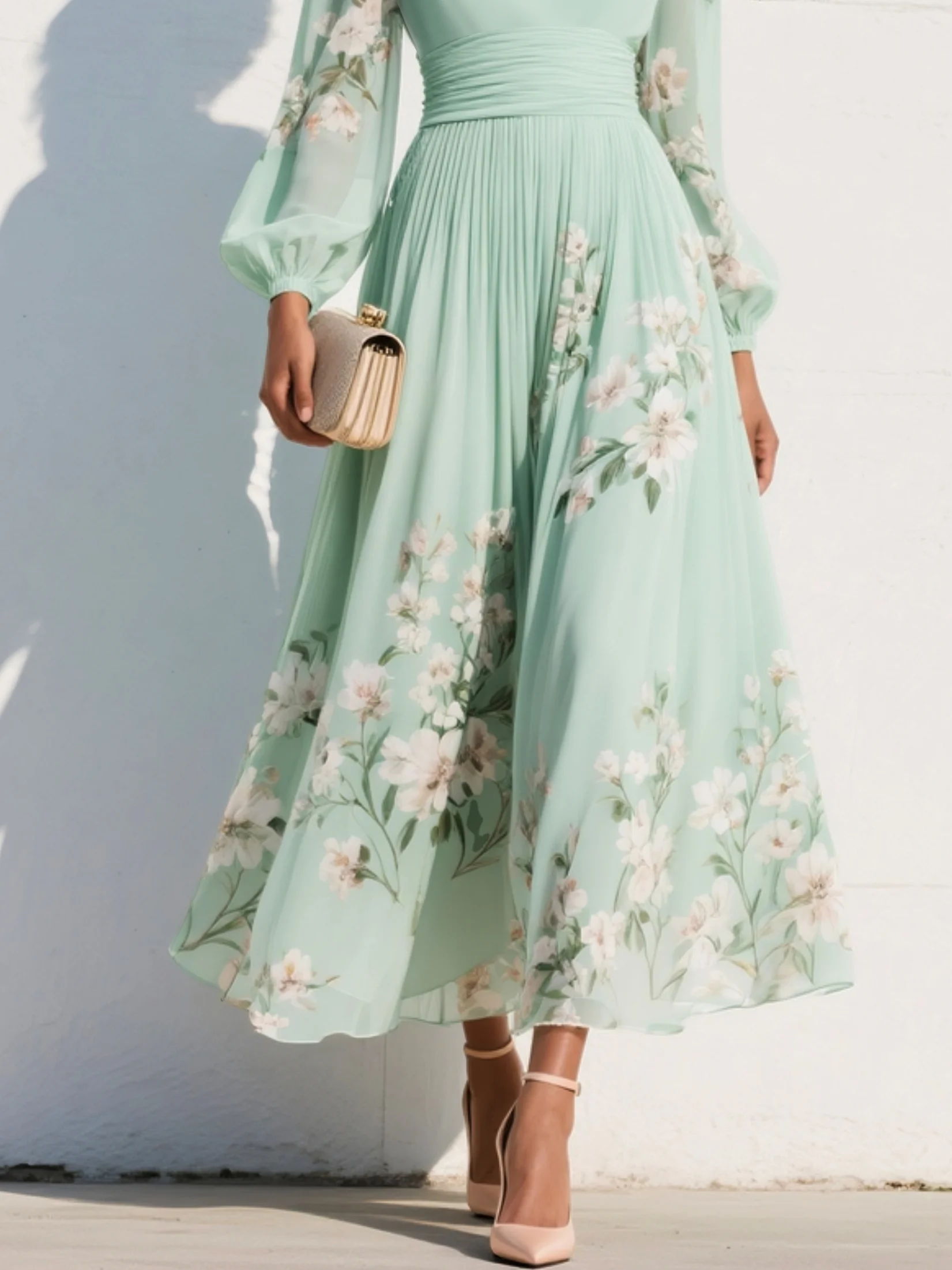 Comfortable floral midi dress women relaxed fit stylish summer look