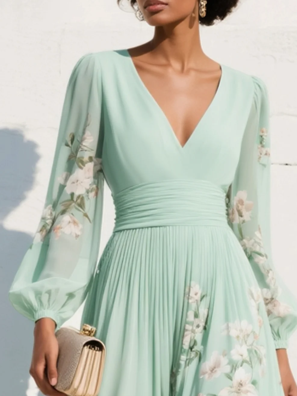 Comfortable floral midi dress women relaxed fit stylish summer look