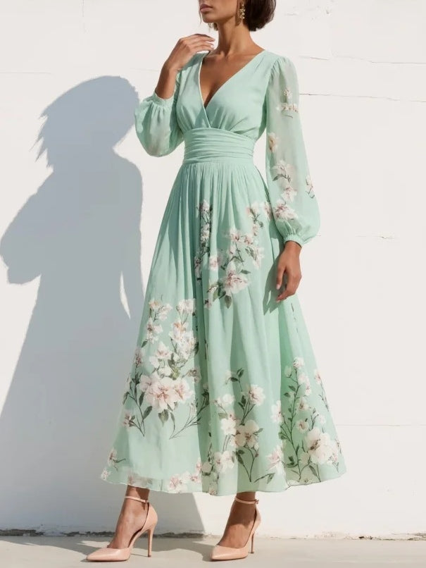 Comfortable floral midi dress women relaxed fit stylish summer look