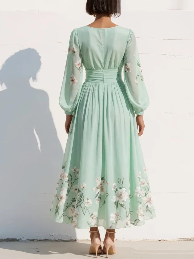 Comfortable floral midi dress women relaxed fit stylish summer look