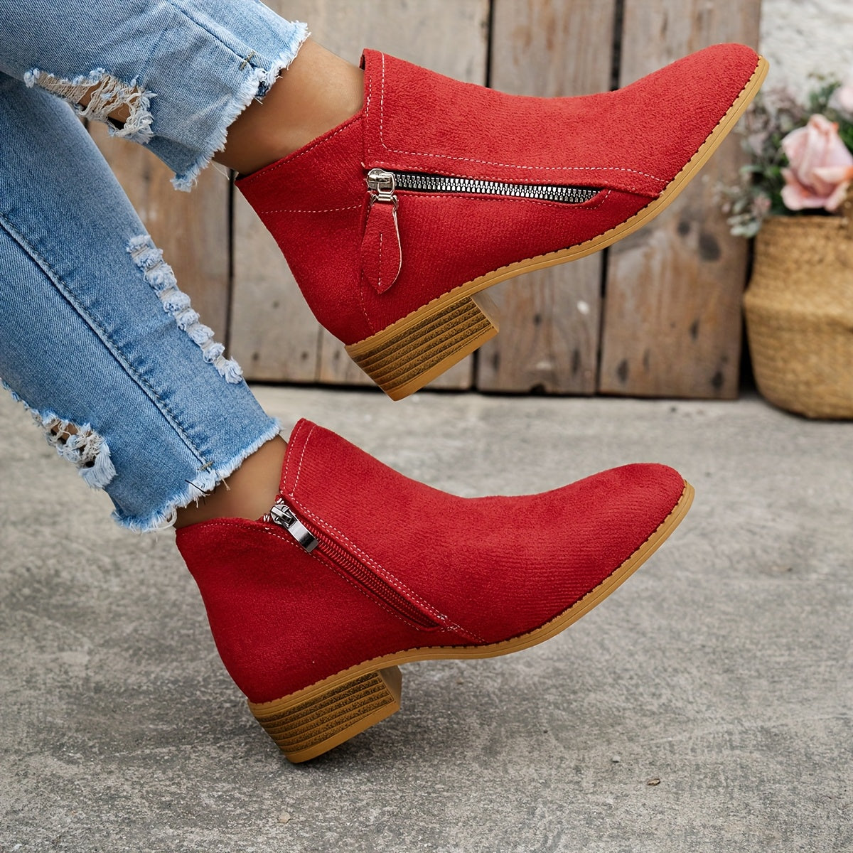 Elegant zipper shoes women soft fit stylish daily comfort