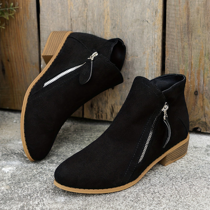 Elegant zipper shoes women soft fit stylish daily comfort