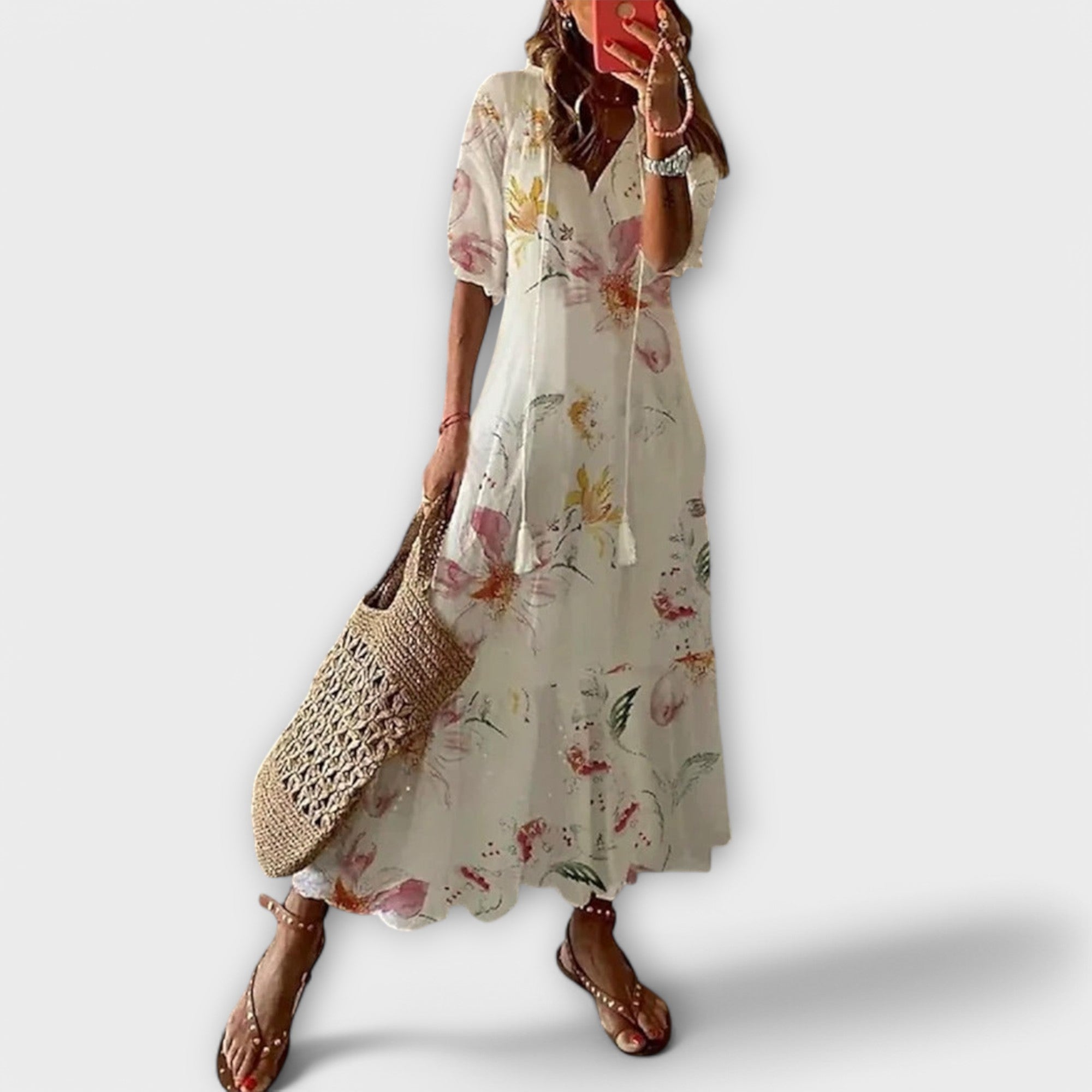 Elegant women boho dress soft breathable fabric stylish fit